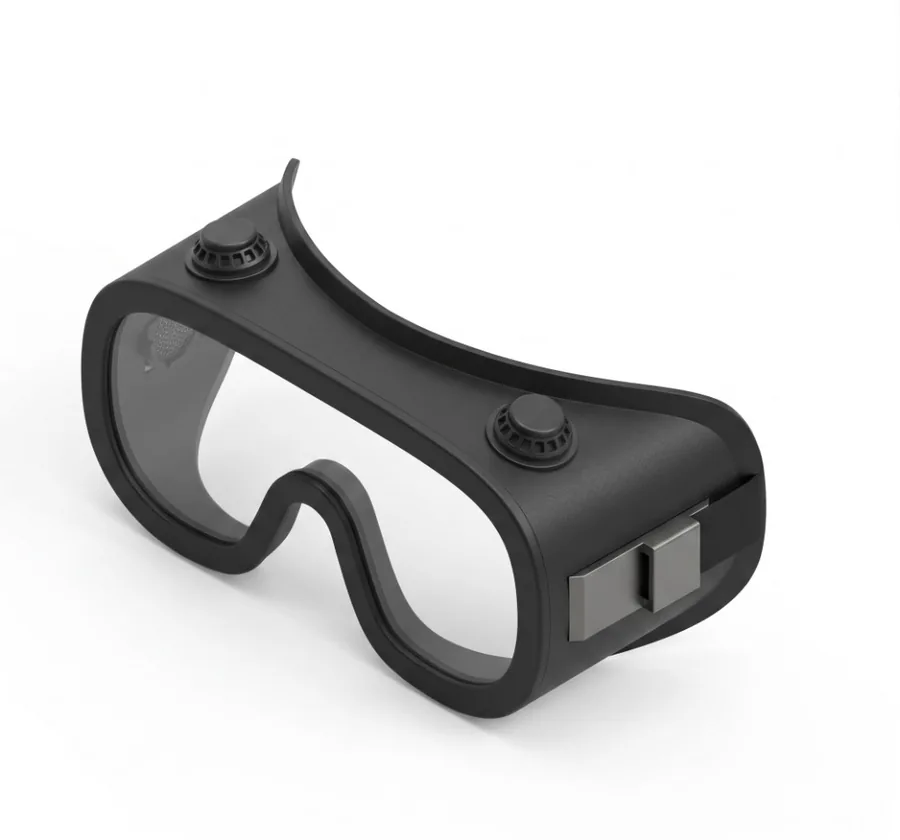 Goggle installation diagram (dark lens)